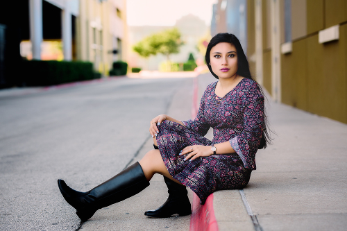 Southlake Senior Pictures - town square natural light