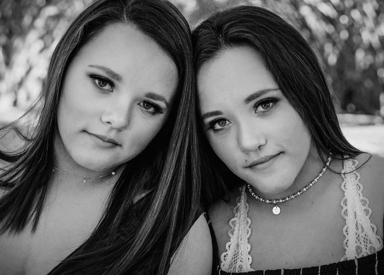 Senior girl twins love